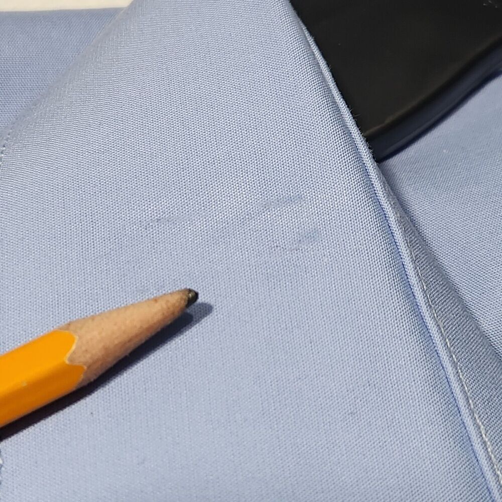 Haggar Classic Fit Shirt Size 16-16.5 Blue Long sleeve - Picture 9 of 11
